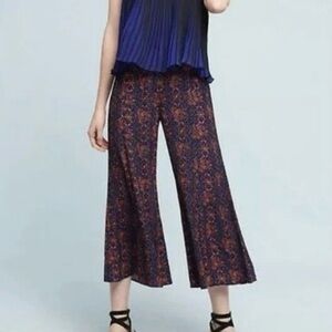 Elevenses Anthropologie Paisley Wide Leg Pants Size 4 28x23